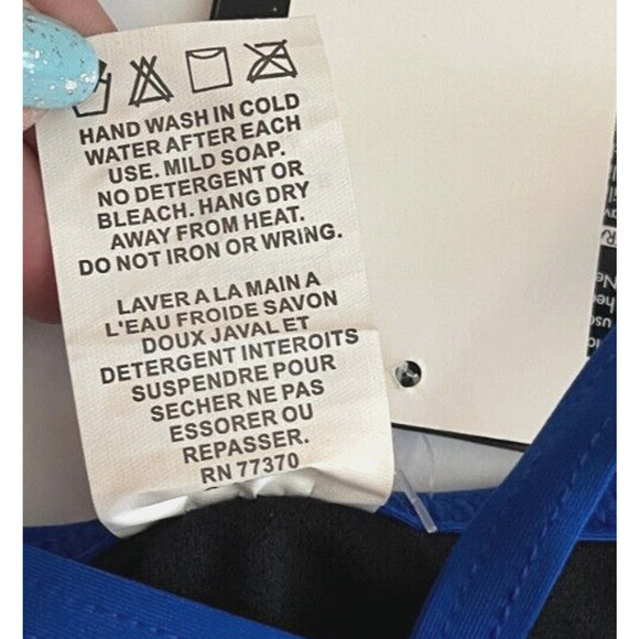 TYR DuraFast Lite Ediza Lake Triangle Tieback Top Swim Top Blue XS 0-2 - $40 - Picture 7 of 8